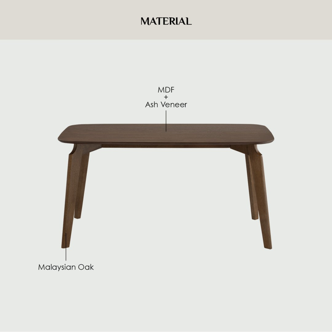 馬來西亞原裝進口實木傢俬 - NZ系列 - ACKER餐桌