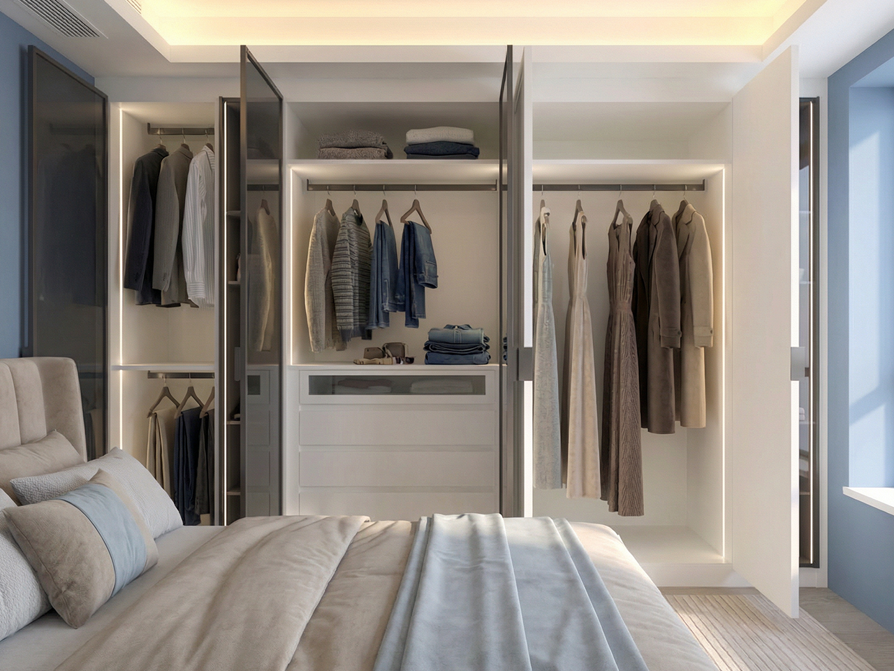 霧影輕奢全高衣櫃