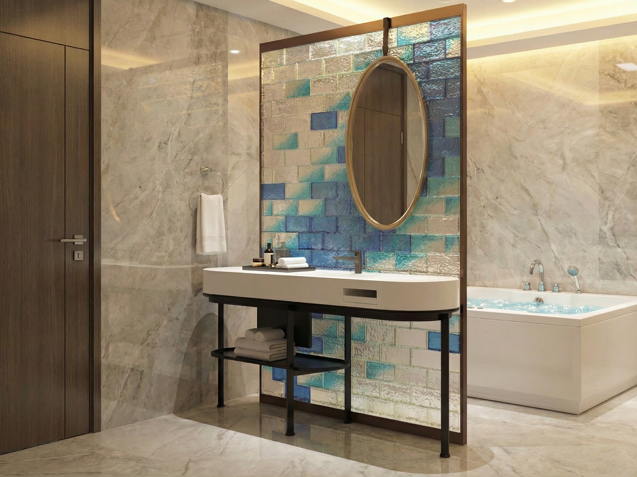 浴室吊地櫃組合