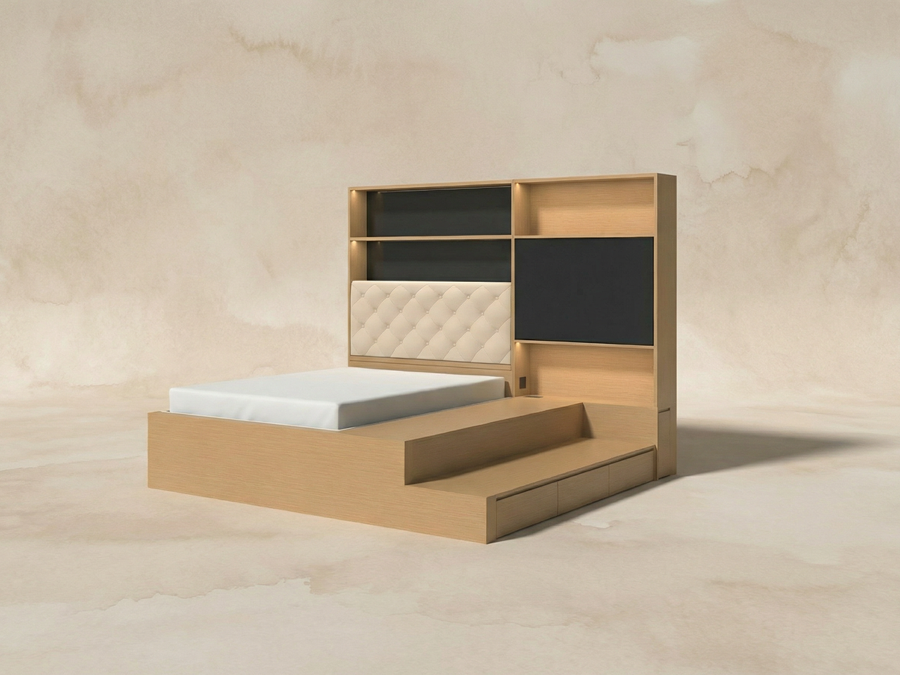 電動升降儲物床