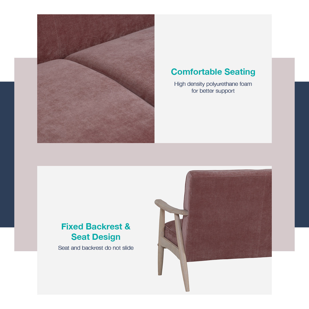 馬來西亞原裝進口實木傢俬 - LU系列 - BAJA三座位梳化