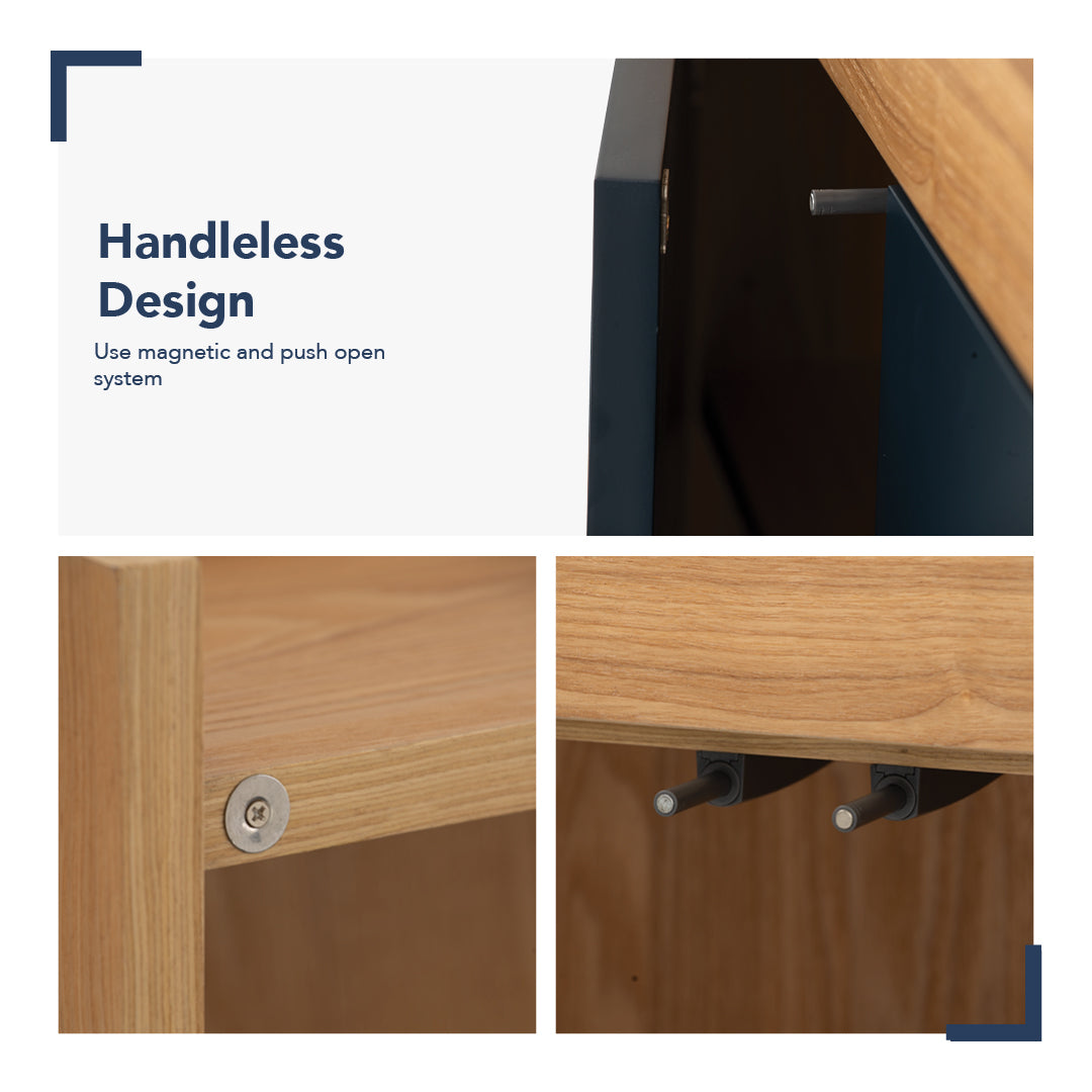 馬來西亞原裝進口實木傢俬 - LU系列 - BARTON 下拉式書桌連儲物櫃