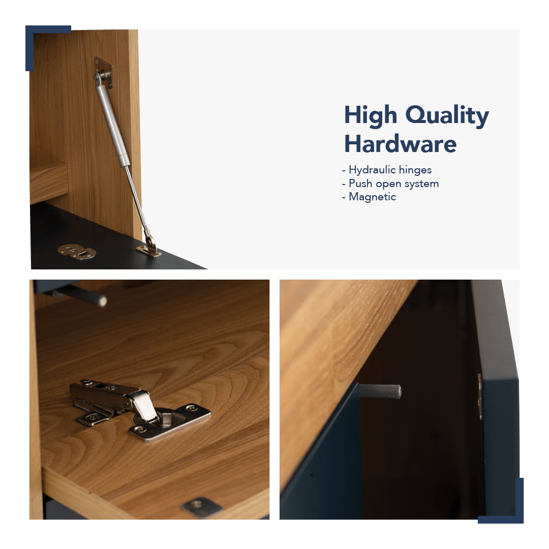 馬來西亞原裝進口實木傢俬 - LU系列 - BARTON 下拉式書桌連儲物櫃