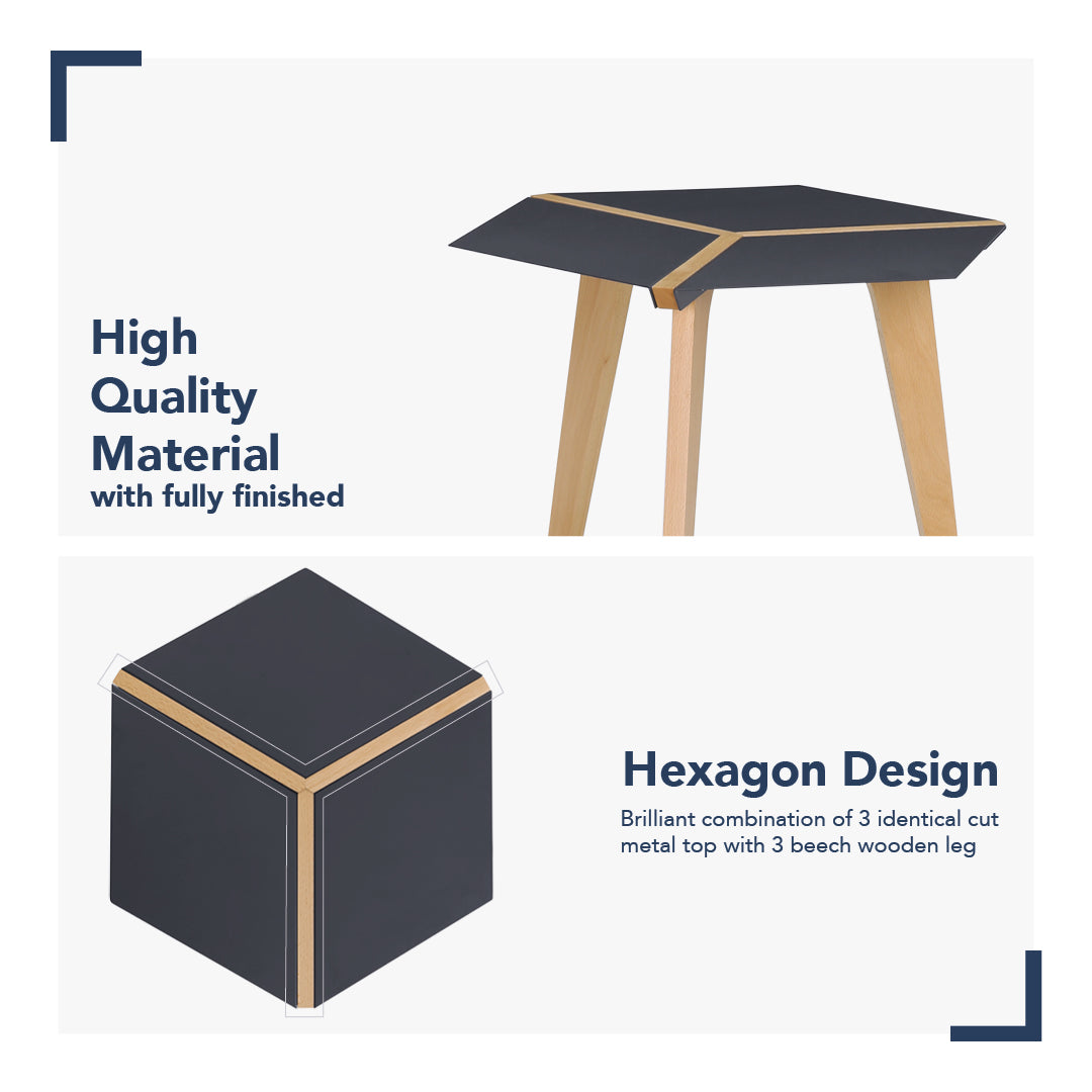 馬來西亞原裝進口實木傢俬 - LU系列 - BIRCH HEXAGON圓形茶几