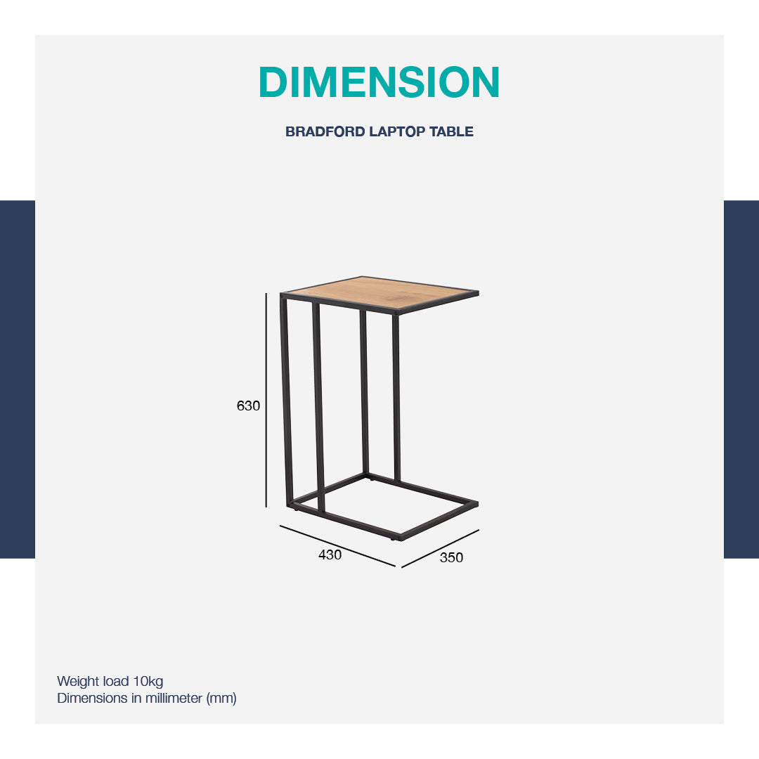 馬來西亞原裝進口實木傢俬 - LU系列 - BRADFORD方形邊几