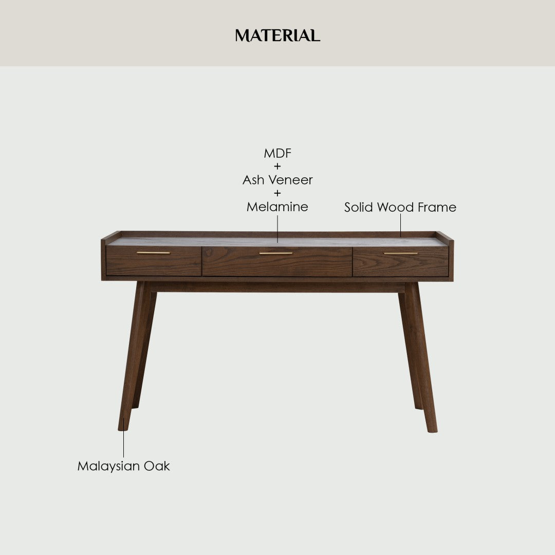 馬來西亞原裝進口實木傢俬 - NZ系列 - BREDA工作書桌
