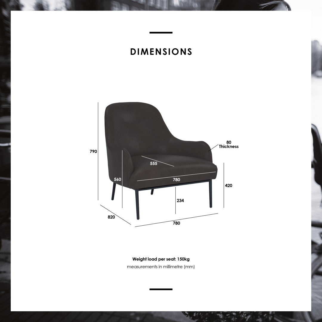 馬來西亞原裝進口實木傢俬 - NC系列 - BRIXTON休閒椅