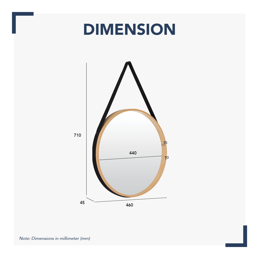 馬來西亞原裝進口實木傢俬 - LU系列 - BUTTERCUP掛牆鏡
