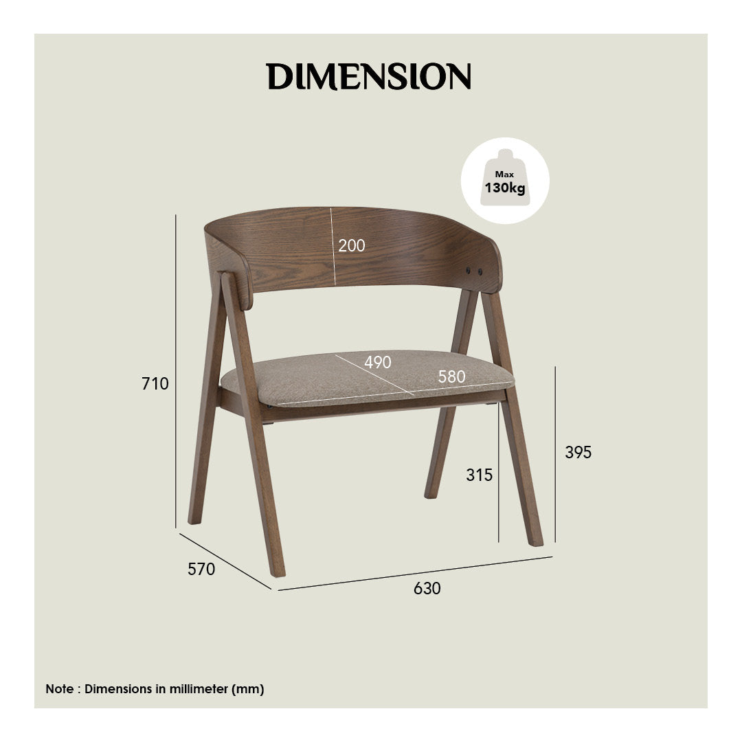 馬來西亞原裝進口實木傢俬 - NZ系列 - CARTER休閒椅