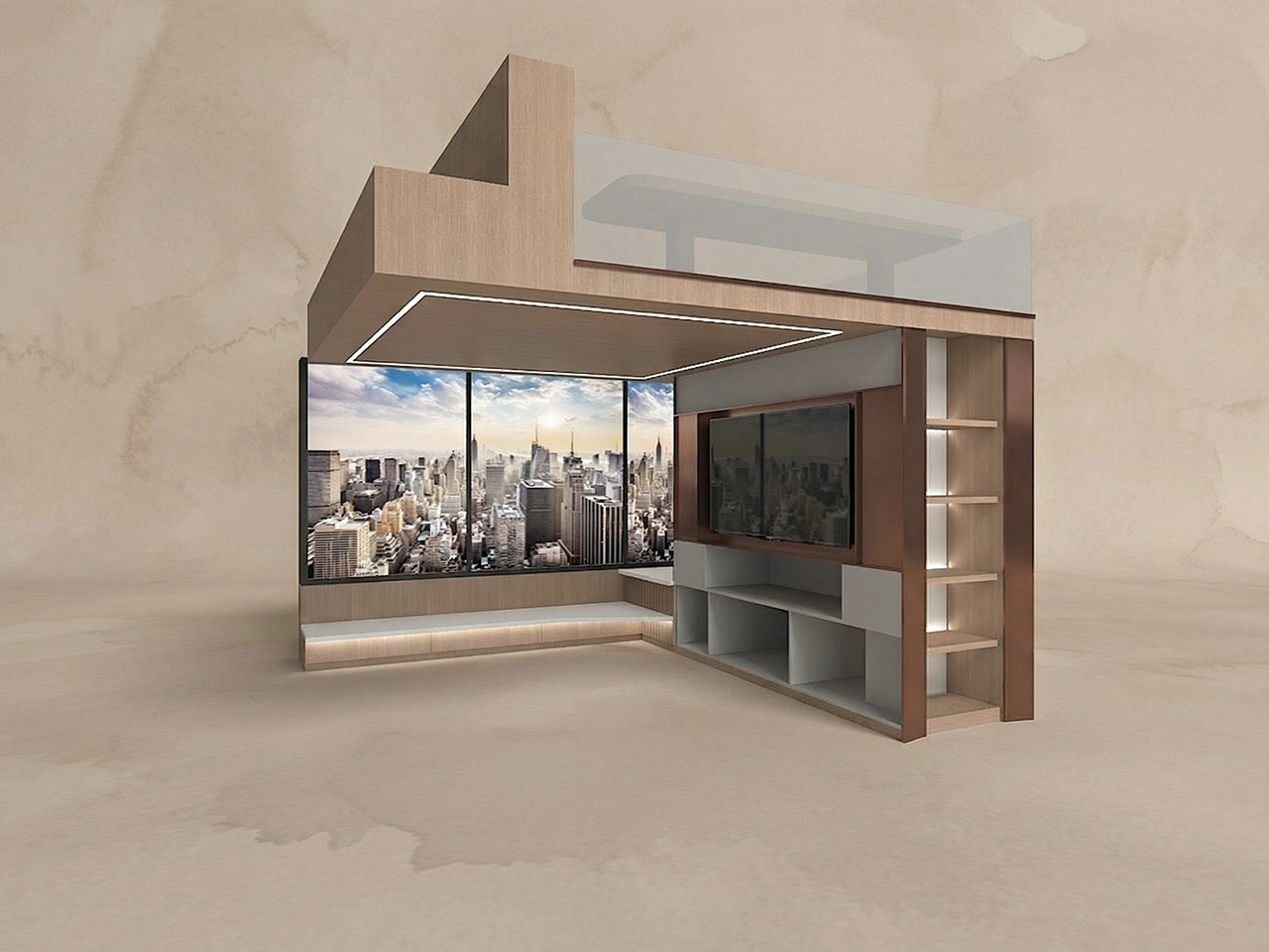 閣樓床多功能客廳