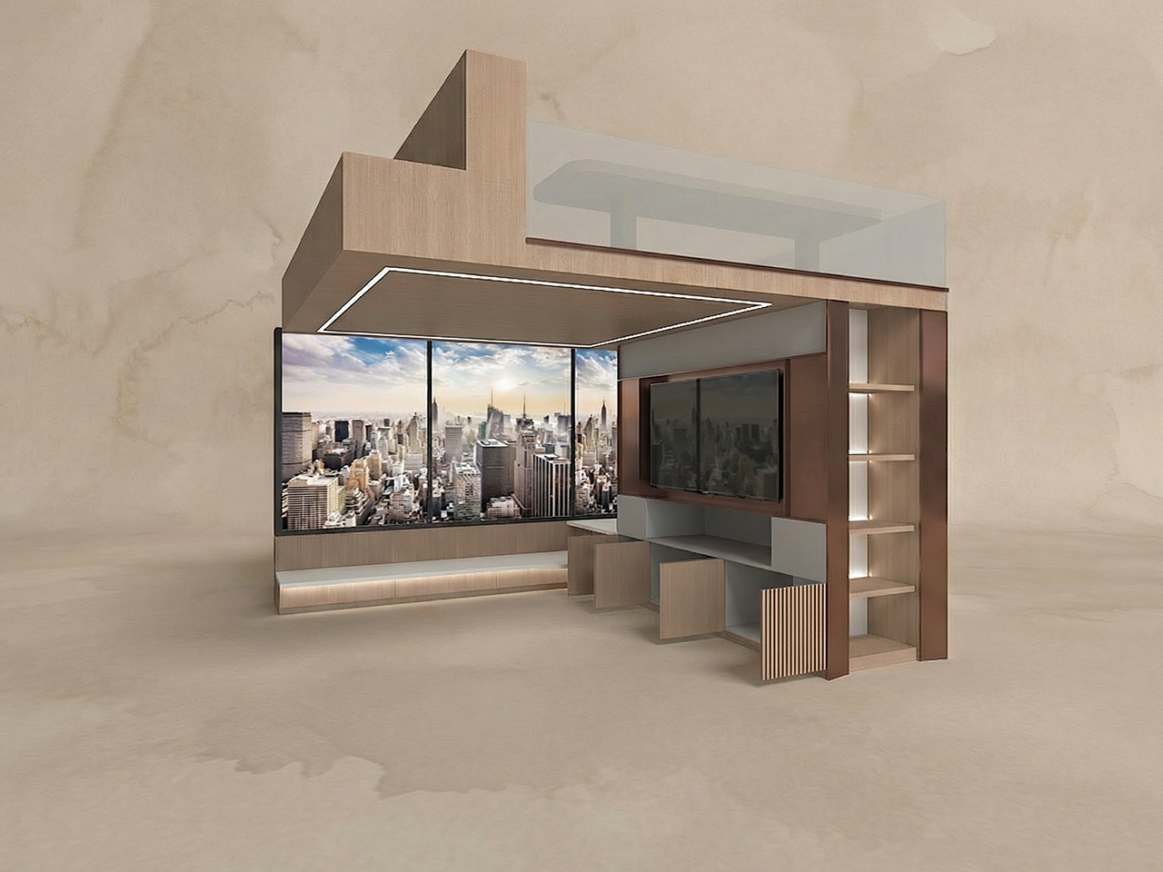 閣樓床多功能客廳