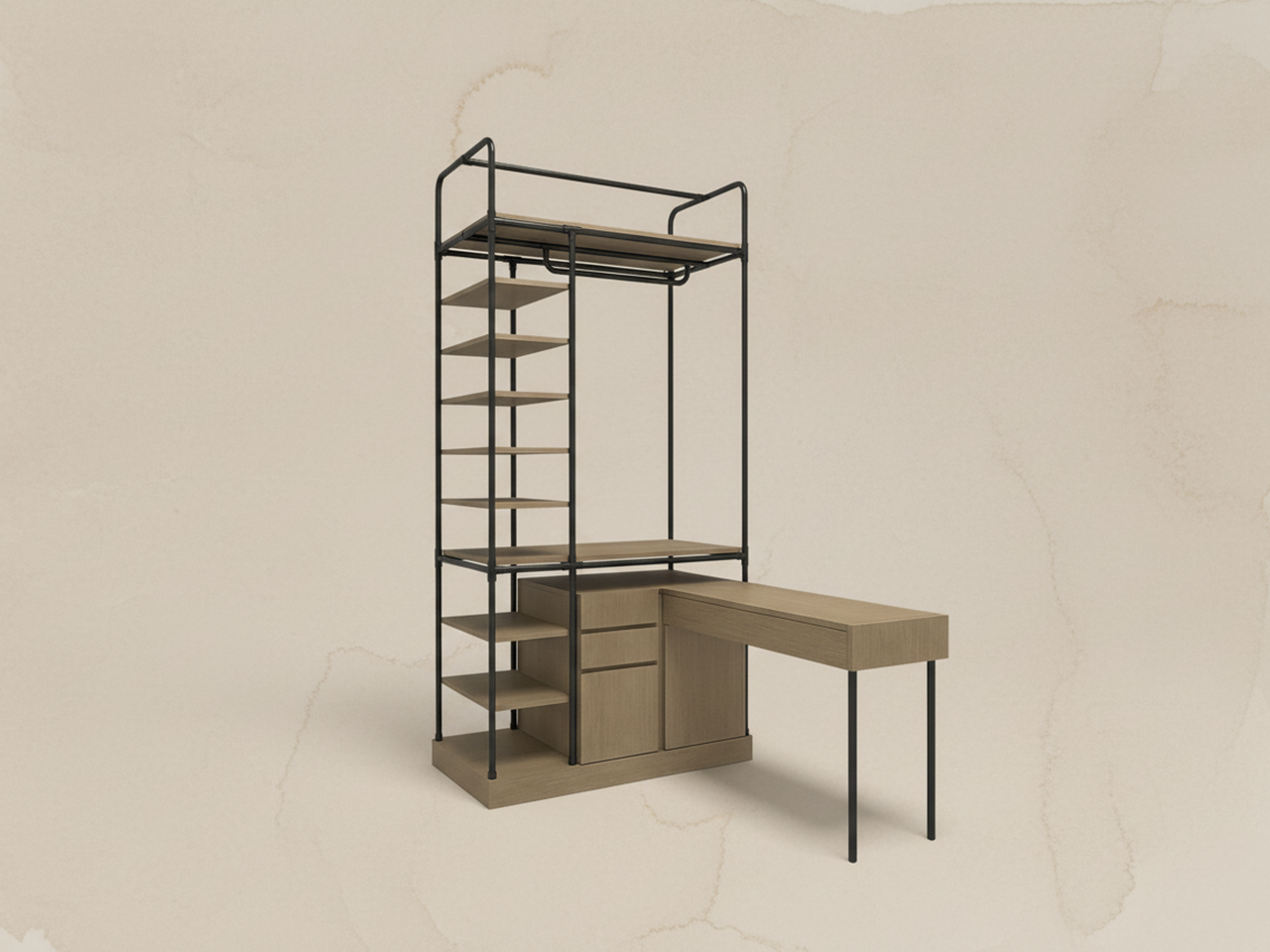 開放式衣櫃連書枱