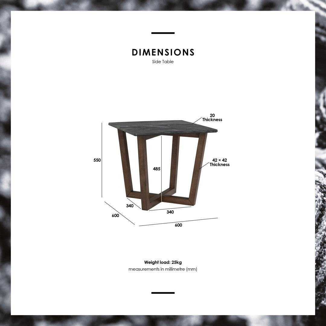 馬來西亞原裝進口實木傢俬 - NC系列 - DEVON邊几