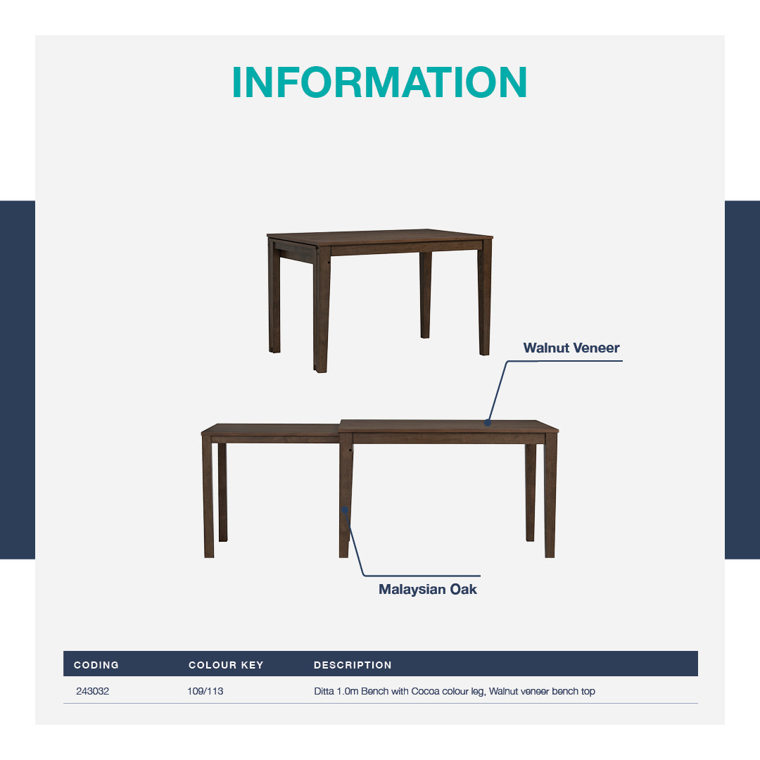 馬來西亞原裝進口實木傢俬 - LU系列 - DITTA延伸餐桌