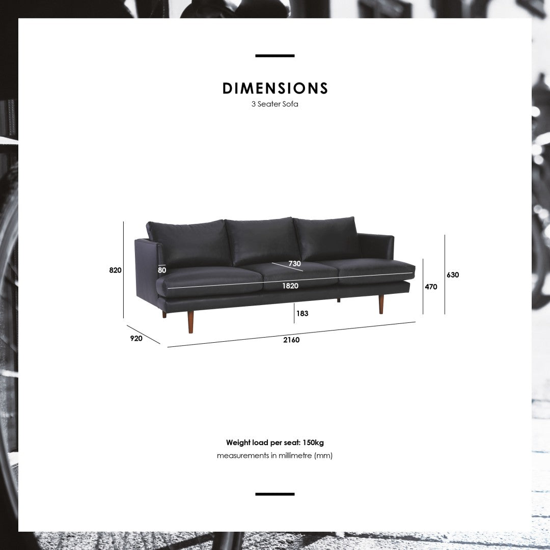 馬來西亞原裝進口實木傢俬 - NC系列 - DUSTER 三座位梳化
