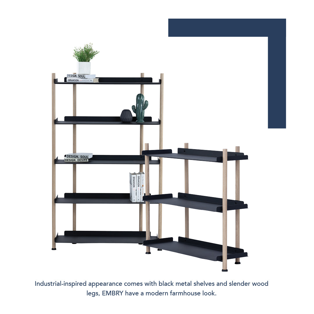 馬來西亞原裝進口實木傢俬 - LU系列 - EMBRY置物架