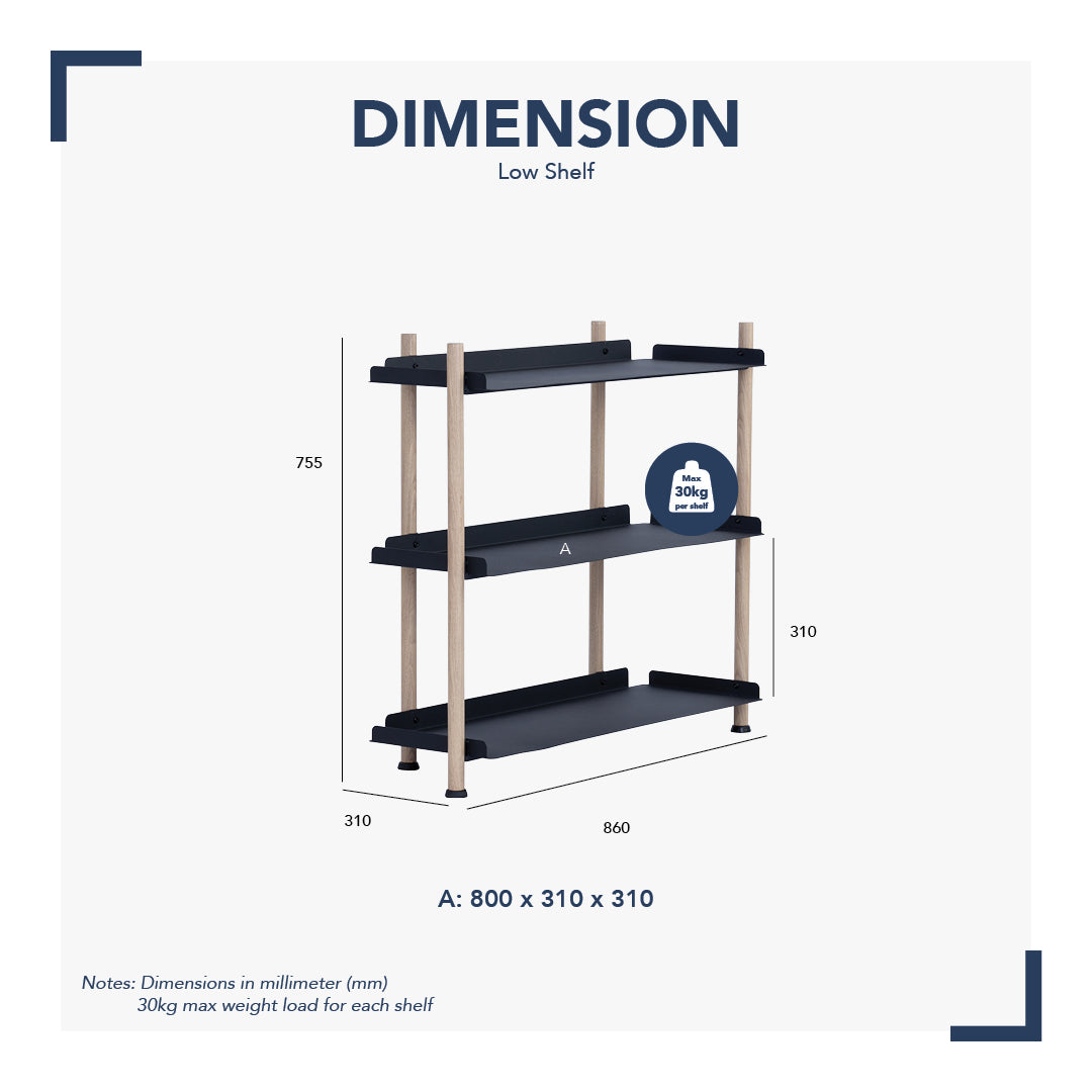 馬來西亞原裝進口實木傢俬 - LU系列 - EMBRY置物架