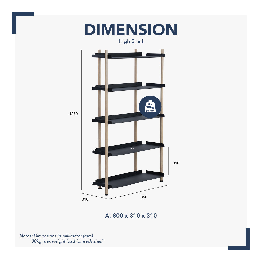 馬來西亞原裝進口實木傢俬 - LU系列 - EMBRY置物架