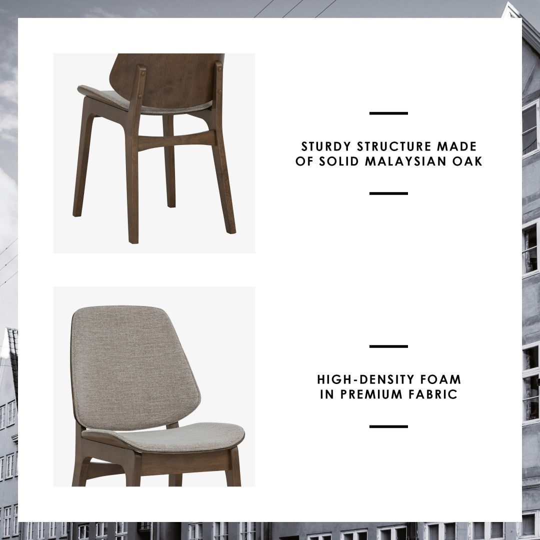 馬來西亞原裝進口實木傢俬 - NC系列 - ERZA 餐椅