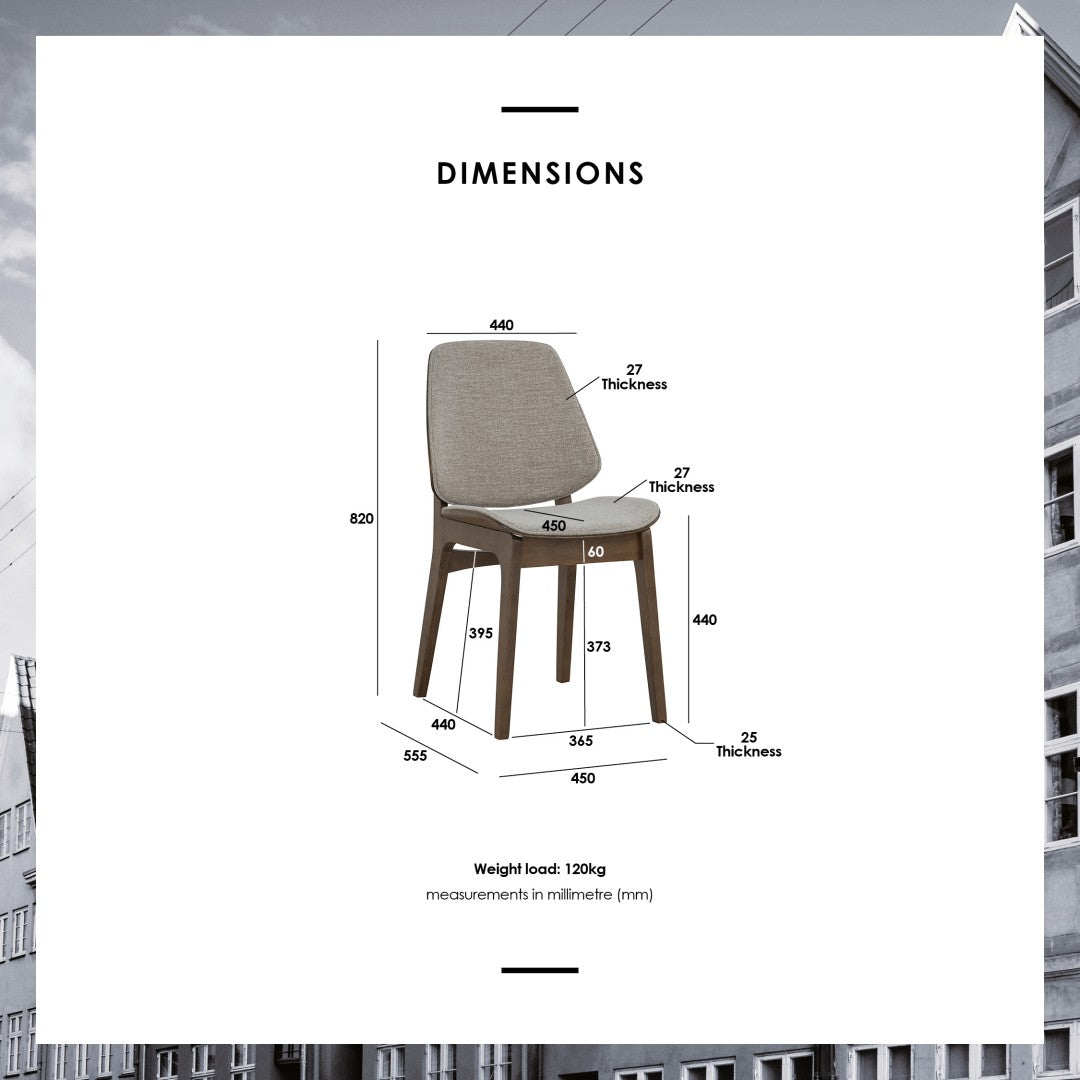 馬來西亞原裝進口實木傢俬 - NC系列 - ERZA 餐椅