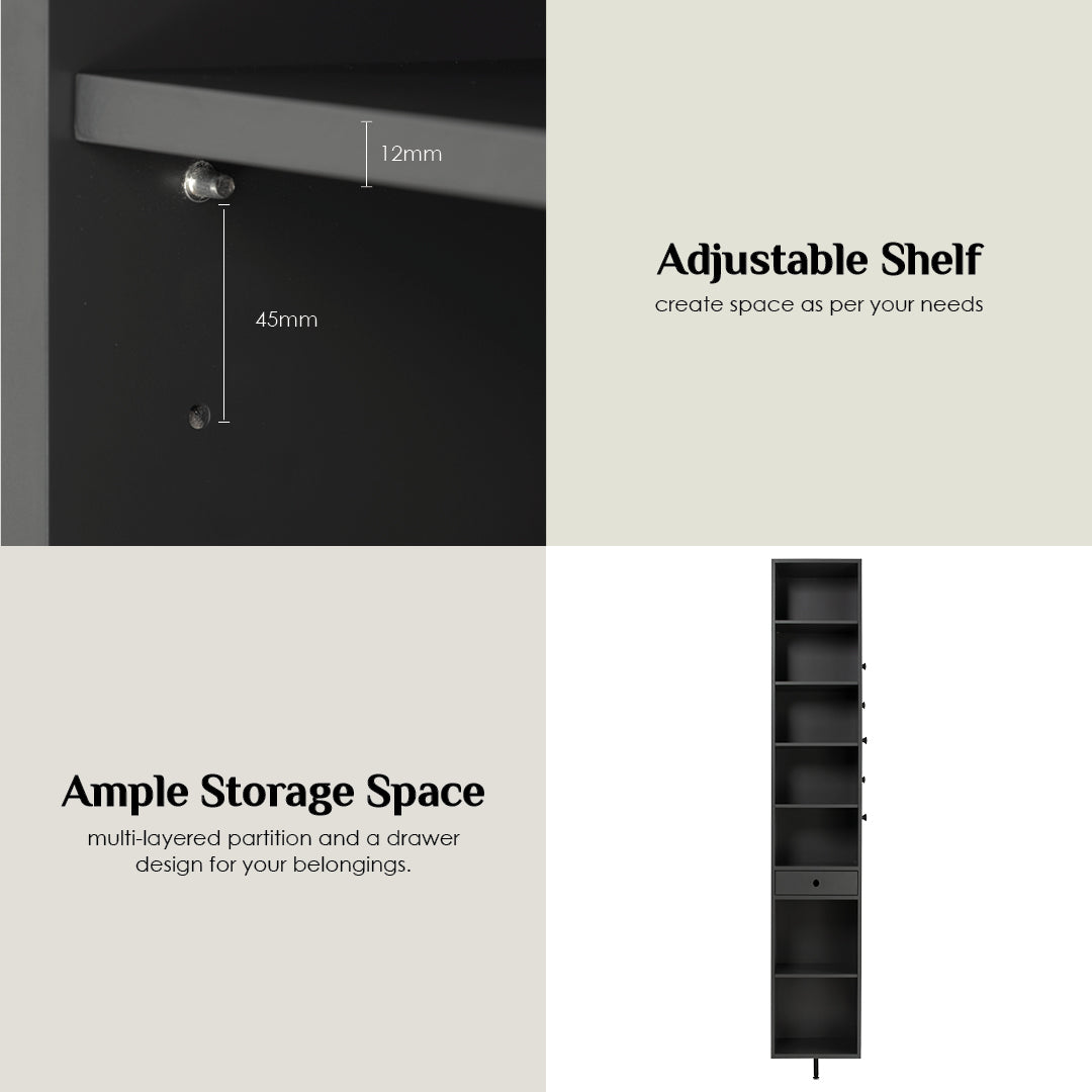 馬來西亞原裝進口實木傢俬 - NZ系列 - FELIPE旋轉式鞋櫃連全身鏡