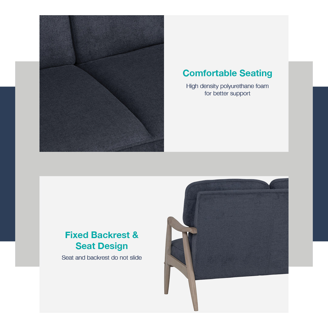 馬來西亞原裝進口實木傢俬 - LU系列 - FIGARO三座位梳化