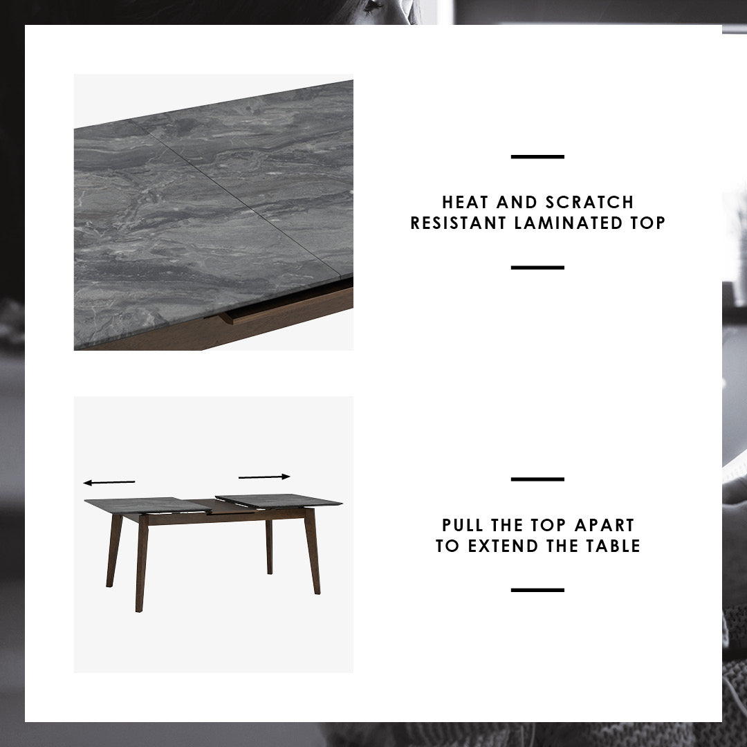 馬來西亞原裝進口實木傢俬 - NC系列 - FORTIS延伸餐桌