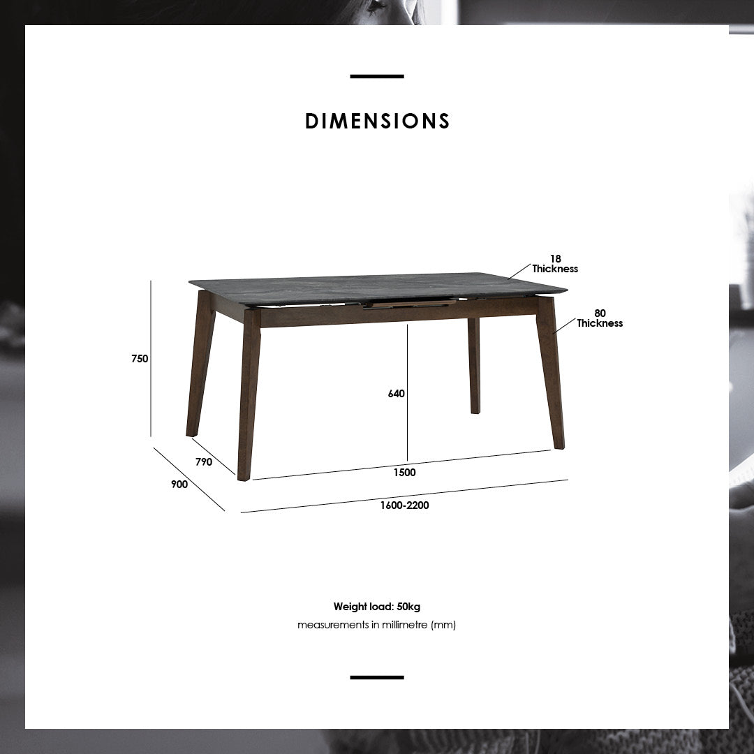 馬來西亞原裝進口實木傢俬 - NC系列 - FORTIS延伸餐桌