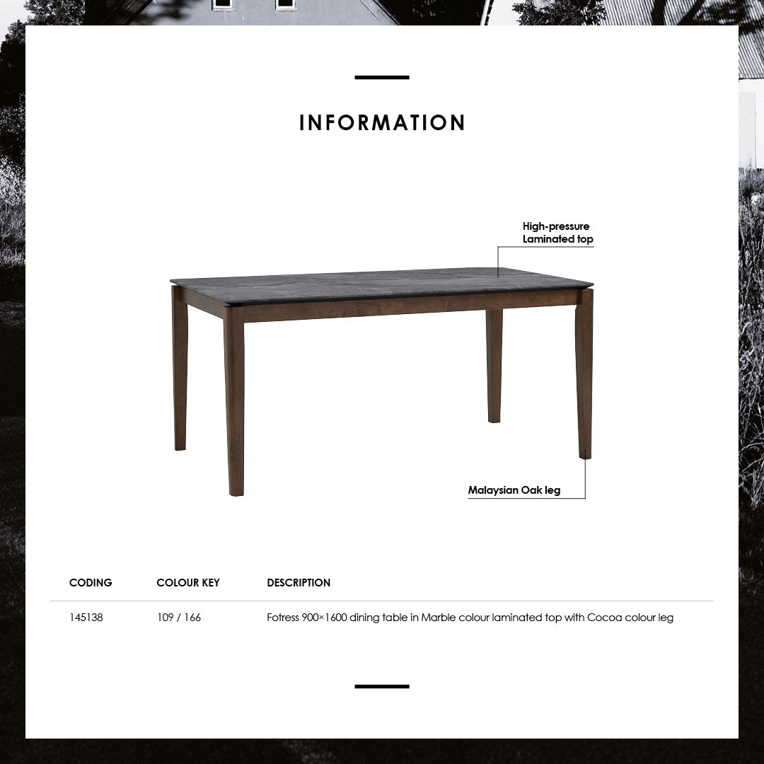 馬來西亞原裝進口實木傢俬 - NC系列 - FOTRESS餐桌