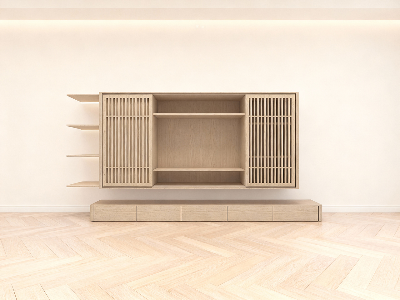 日式隱形電視牆櫃