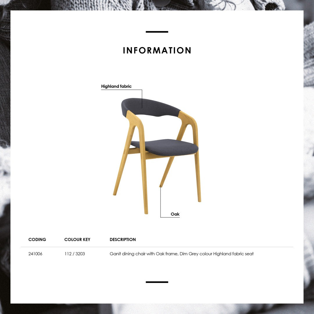 馬來西亞原裝進口實木傢俬 - NC系列 - GANIT餐椅