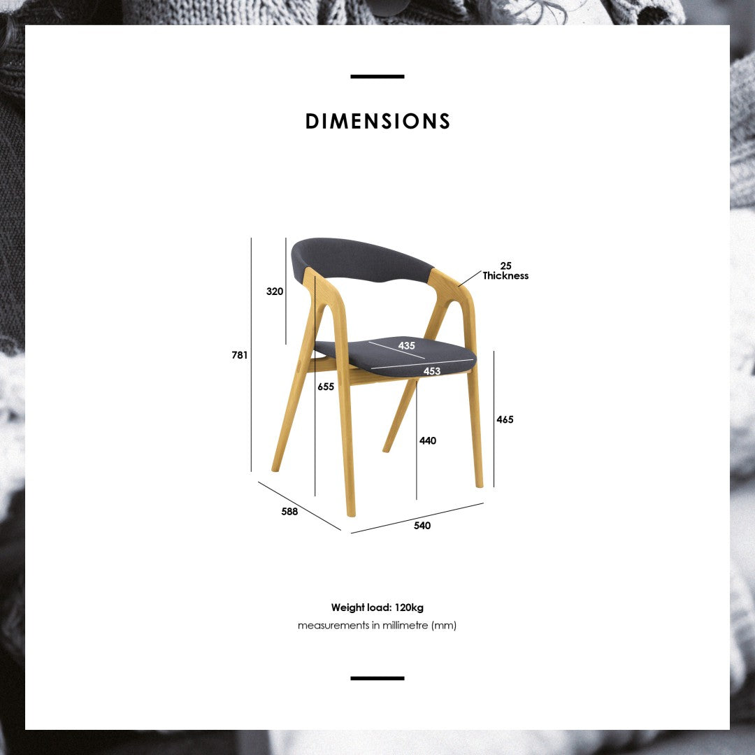 馬來西亞原裝進口實木傢俬 - NC系列 - GANIT餐椅