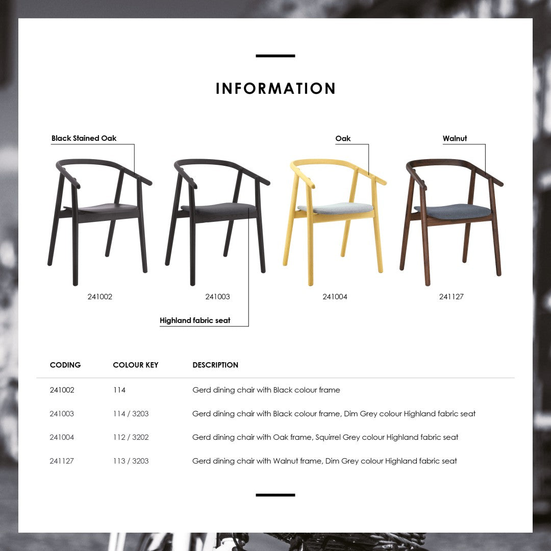 馬來西亞原裝進口實木傢俬 - NC系列 - GERD餐椅