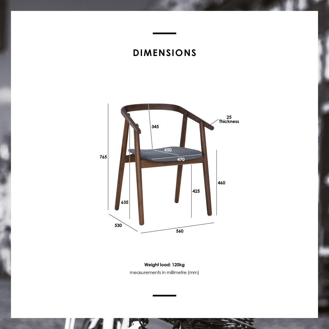 馬來西亞原裝進口實木傢俬 - NC系列 - GERD餐椅