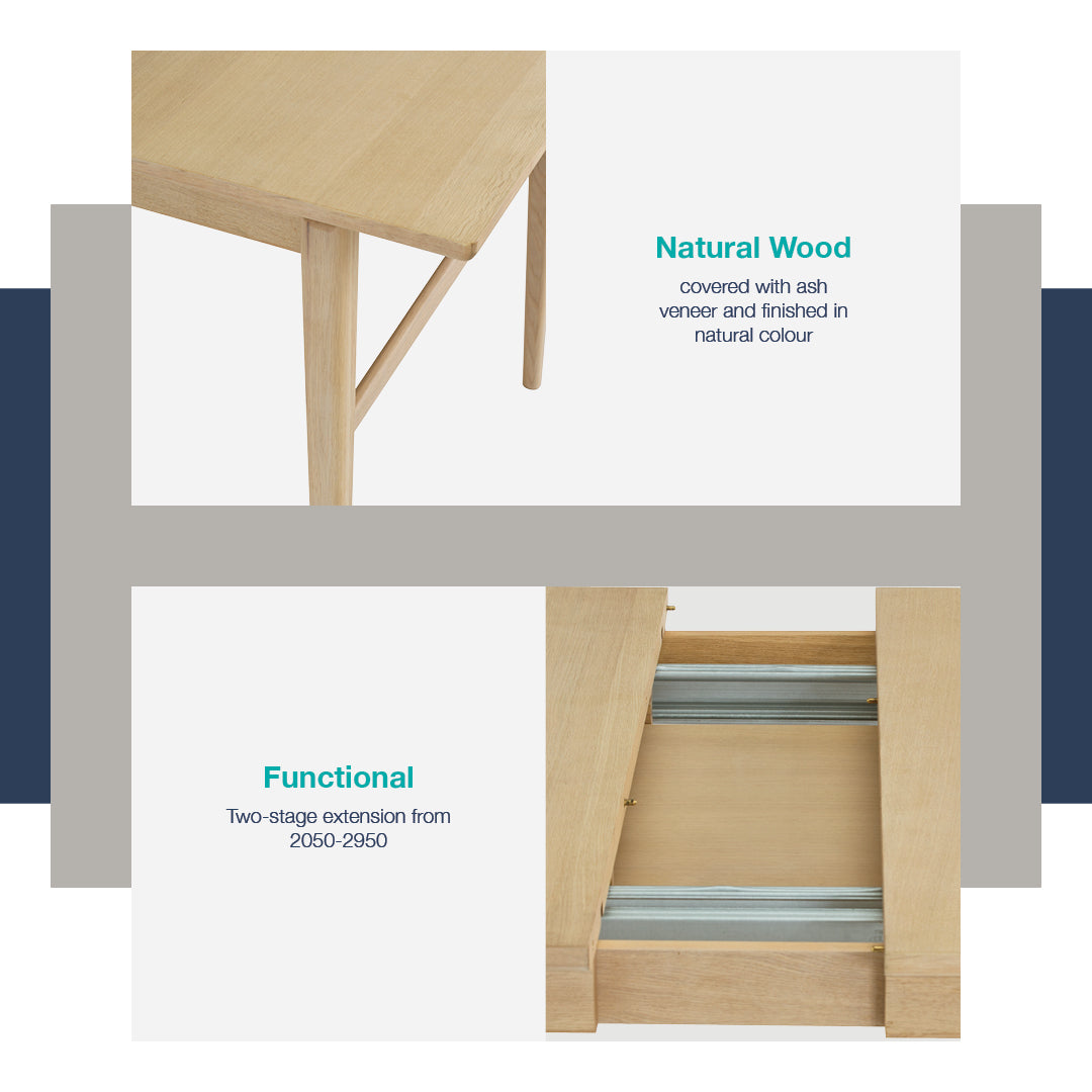 馬來西亞原裝進口實木傢俬 - LU系列 - HAMPTON 延伸餐桌