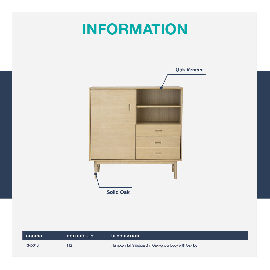 馬來西亞原裝進口實木傢俬 - LU系列 - HAMPTON 1.2米高身儲物邊櫃