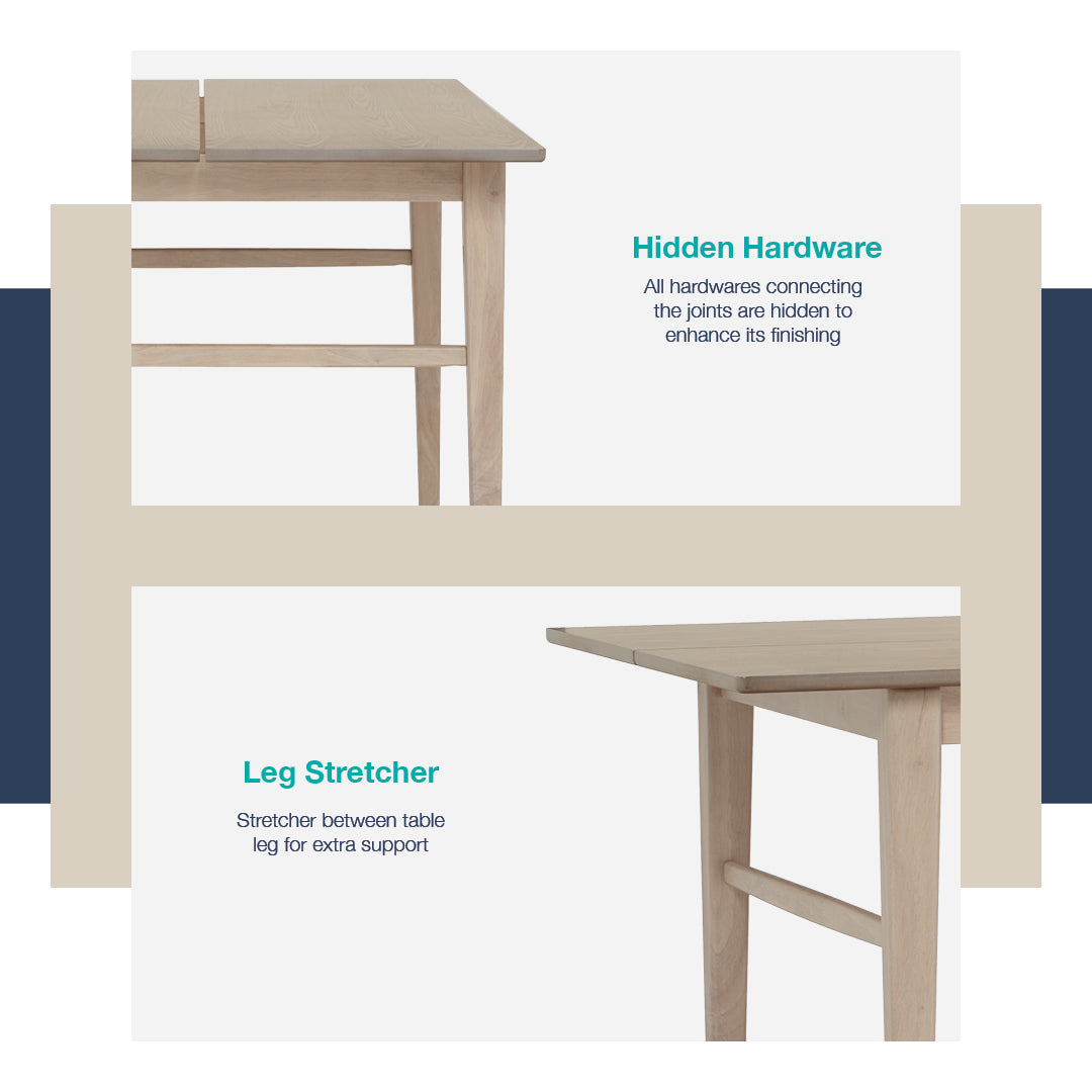 馬來西亞原裝進口實木傢俬 - LU系列 - HAYTON餐桌