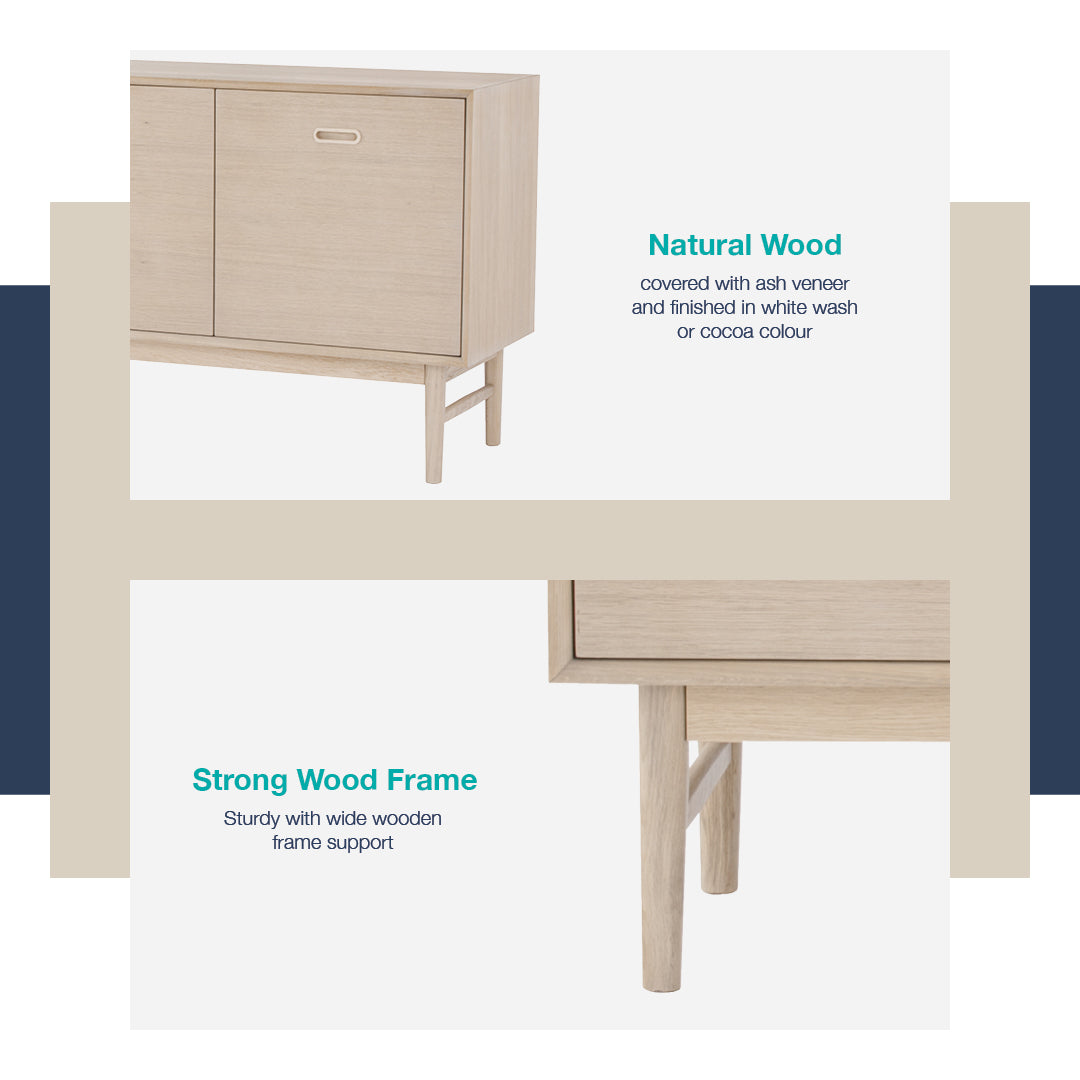 馬來西亞原裝進口實木傢俬 - LU系列 - HAYTON 1.6米儲物邊櫃