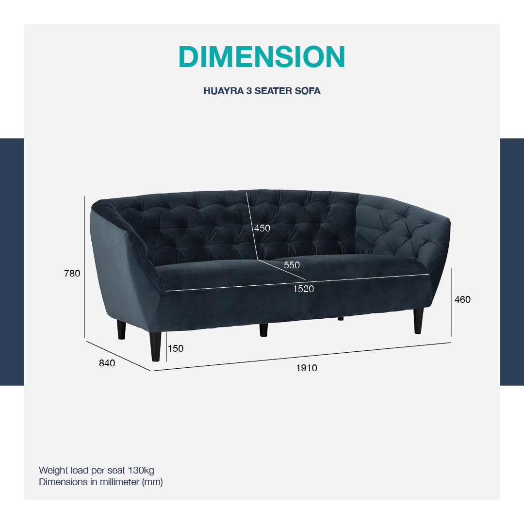 馬來西亞原裝進口實木傢俬 - LU系列 - HUAYRA三座位梳化