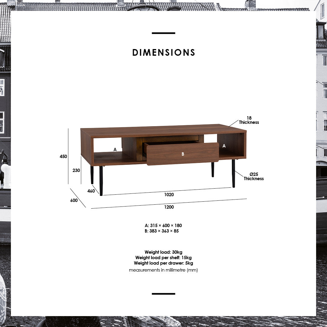 馬來西亞原裝進口實木傢俬 - NC系列 - HUTTO茶几