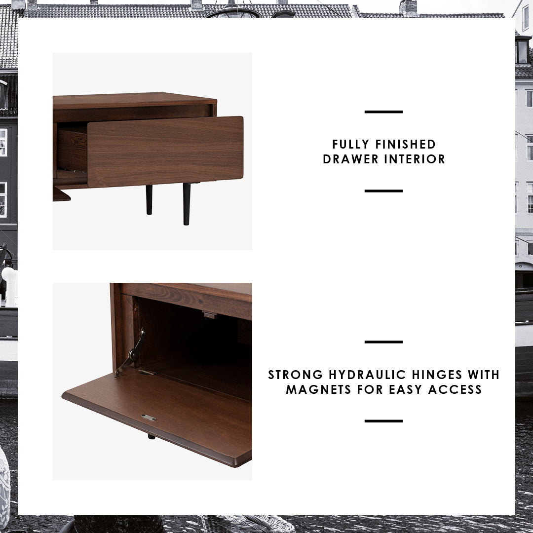 馬來西亞原裝進口實木傢俬 - NC系列 - HUTTO 1.2米電視櫃