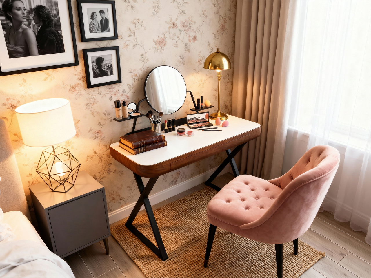 華鏡復古梳妝枱