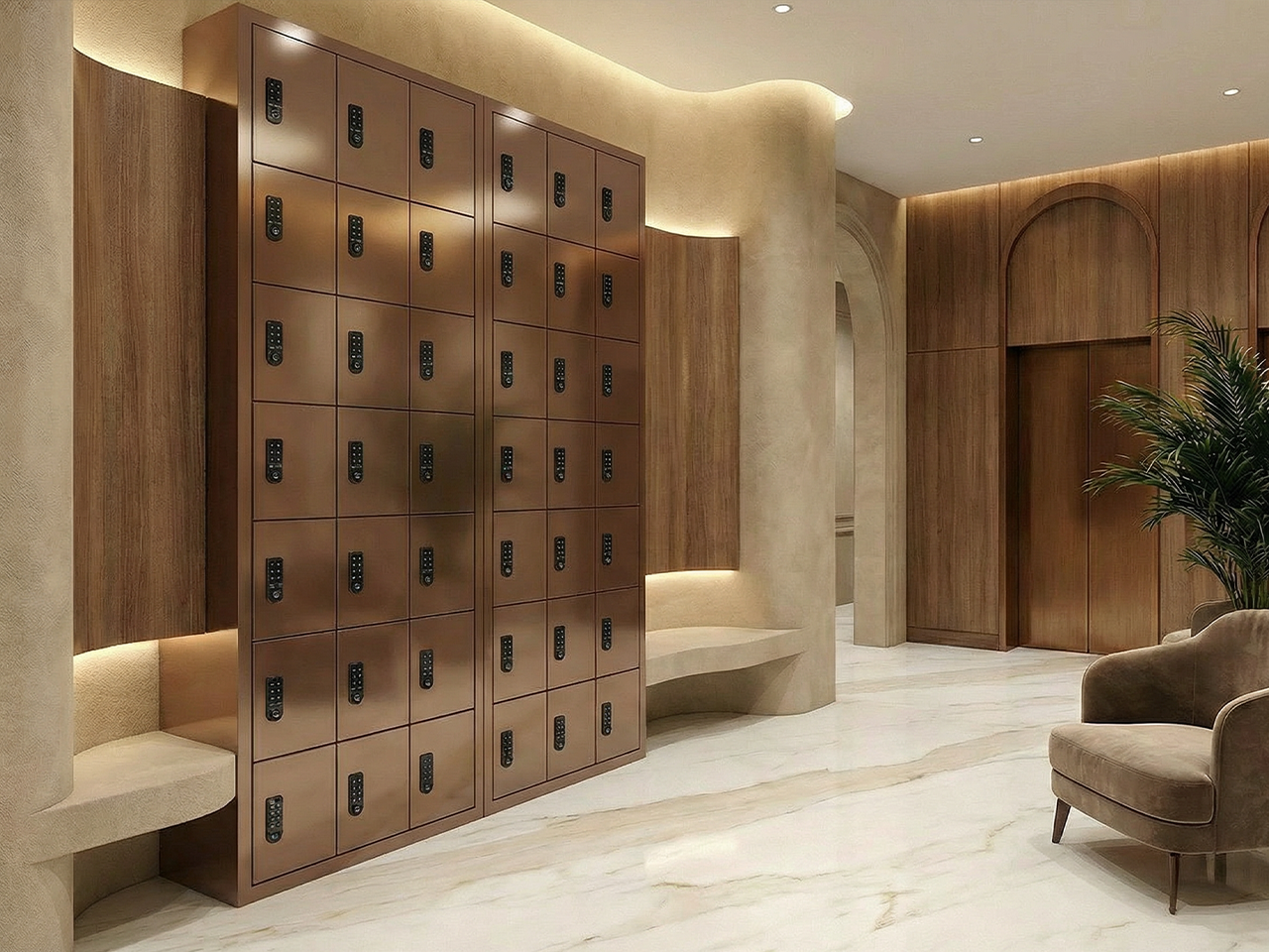 牆身嵌入式金屬信箱櫃