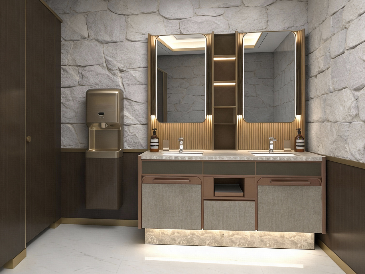 LuxeCorner輕奢雙盤浴櫃組合