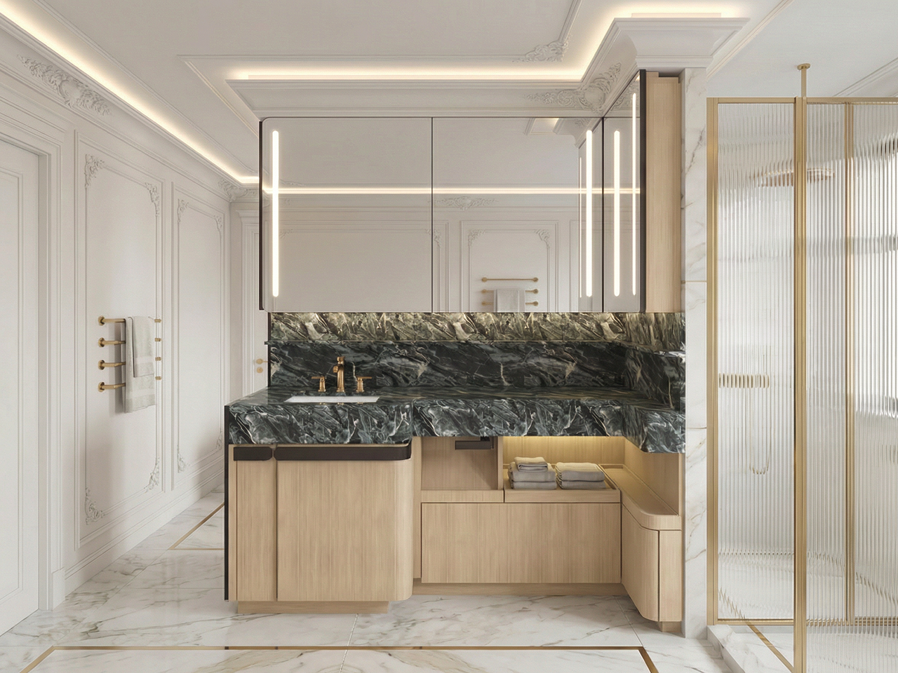 LuxeCorner L型浴櫃組合