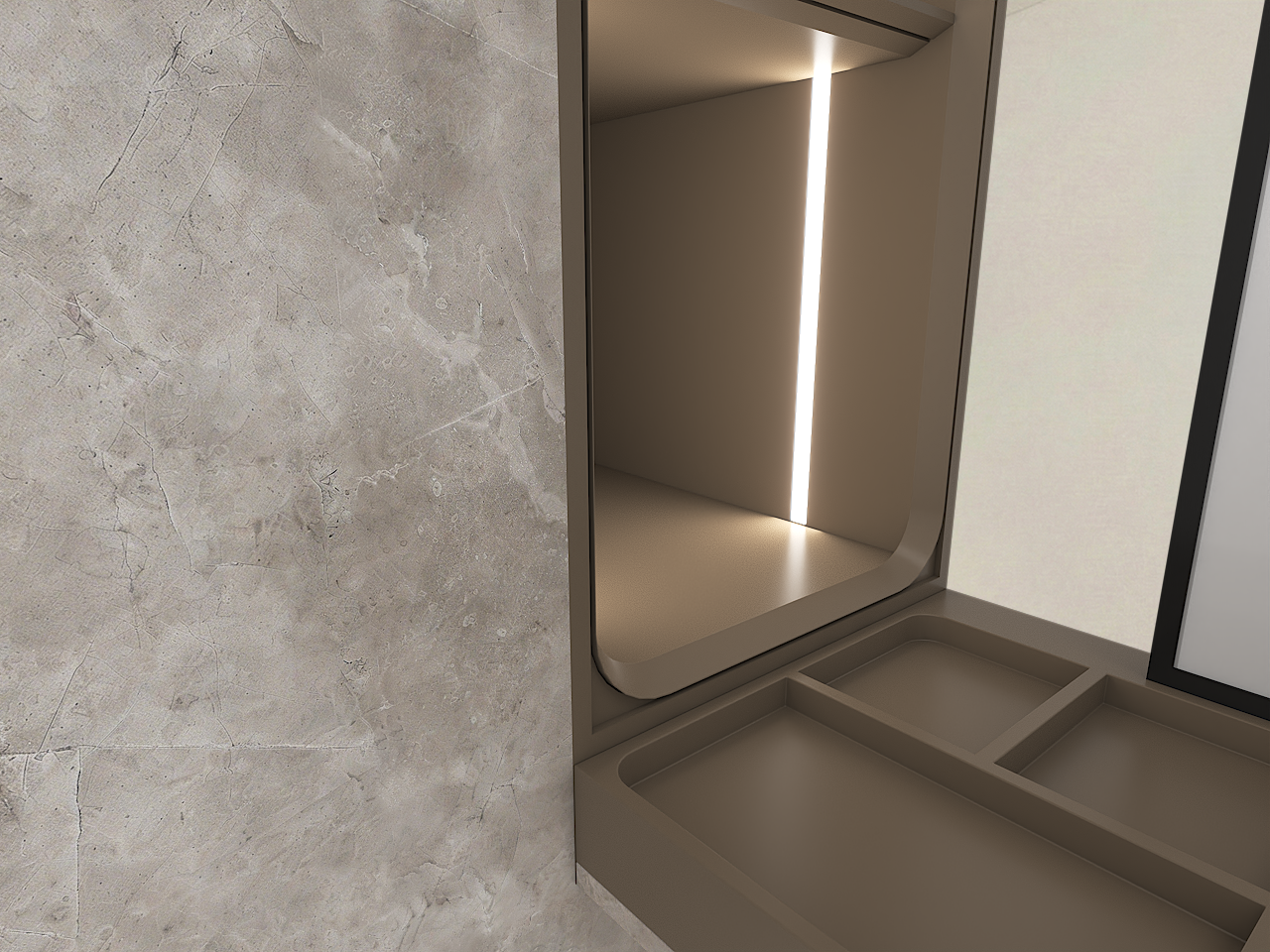 LuxeCorner浴室背櫃連鏡櫃組合