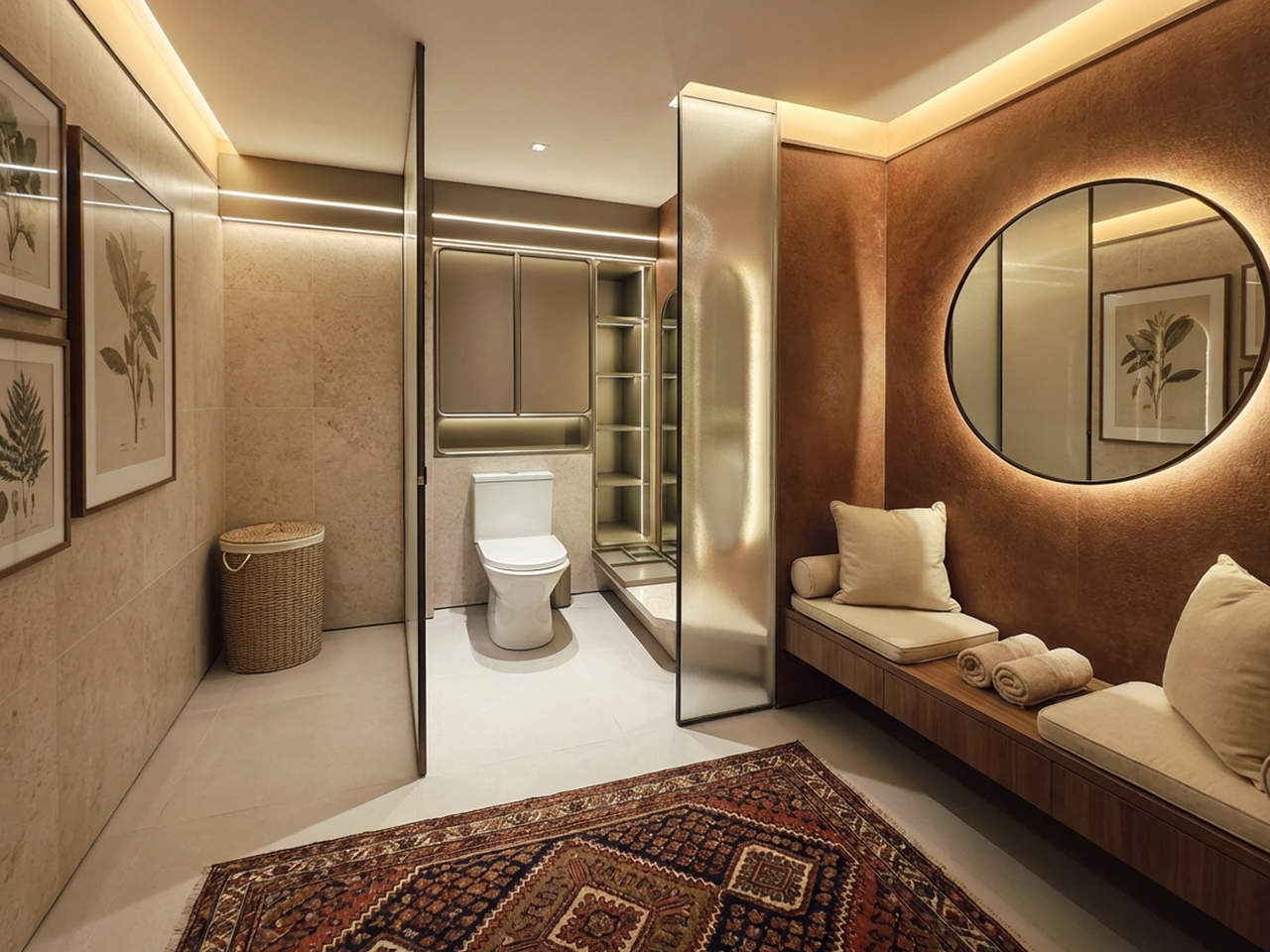 LuxeCorner浴室背櫃連鏡櫃組合