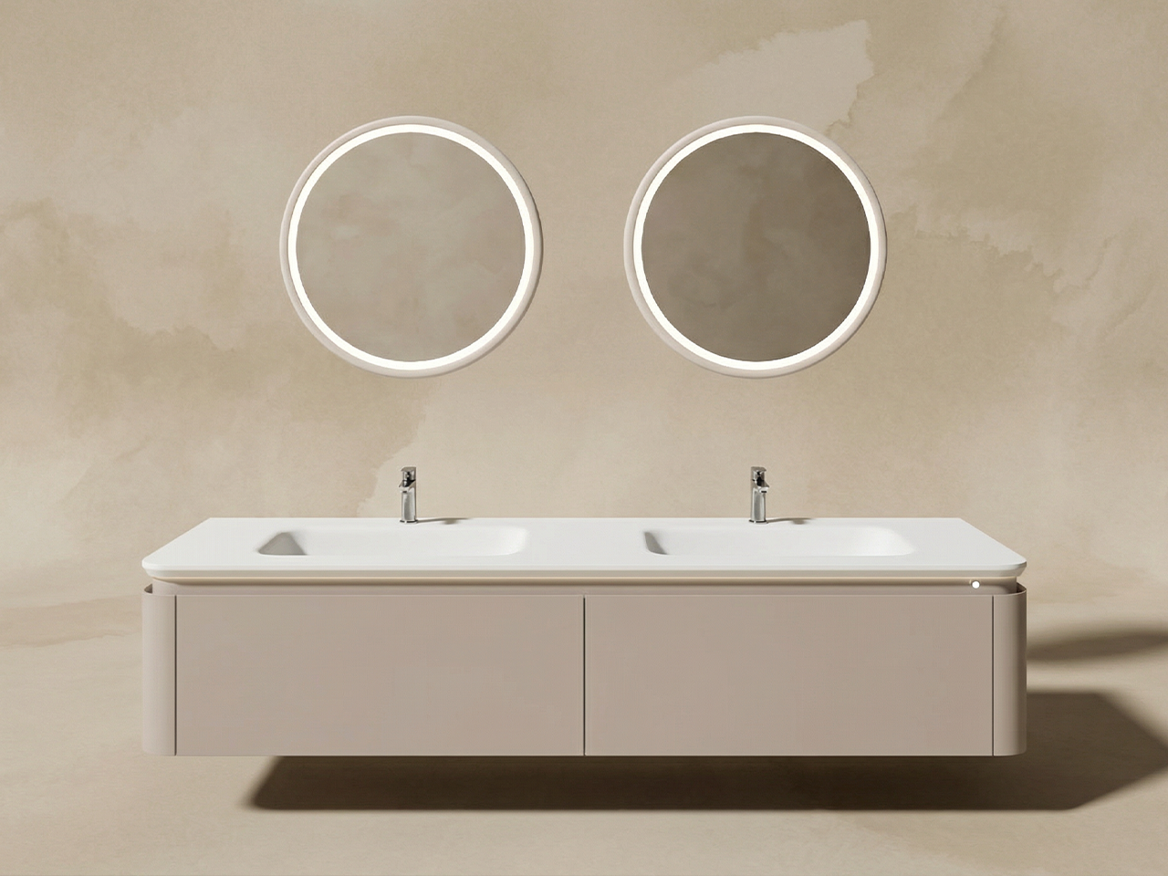 雙洗手盆連鏡組合