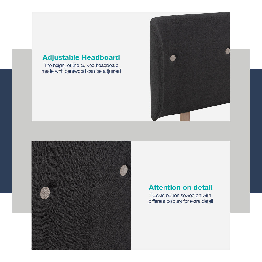 馬來西亞原裝進口實木傢俬 - LU系列 - KAIJI雙人床架 (Queen Size)