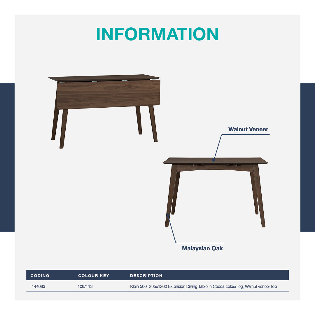 馬來西亞原裝進口實木傢俬 - LU系列 - KLEIN延伸餐桌